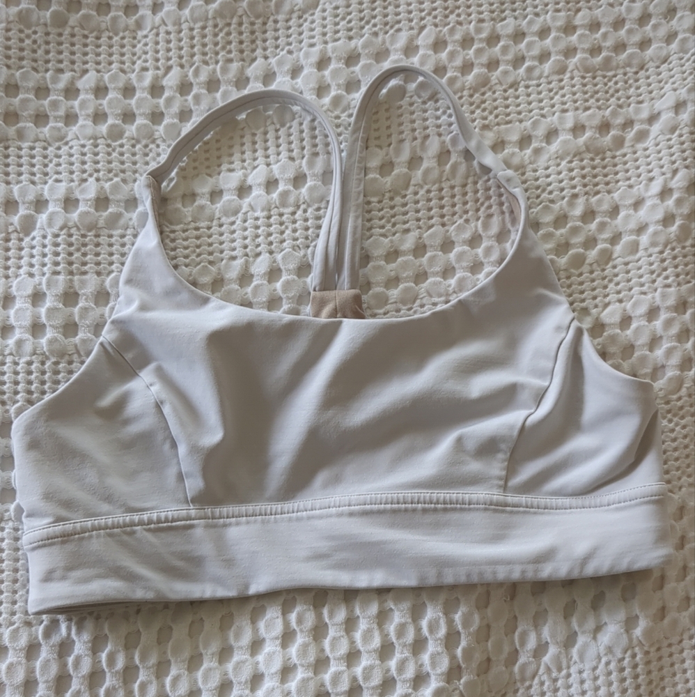 Lululemon Train Times Sports Bar Size 10 White